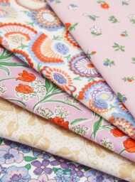 Liberty London Pink Floral Crib Sheet, Pillowcase & Changing Pad Cover - thumbnail 2