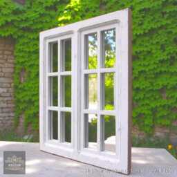 Very Rustic Window Style Mirror Garden White Industrial 58Cn High