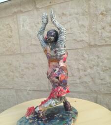 Flamenco Dancer, Paper Mache Sculpture, Home Decor Flamenco Dancer Sculpture - thumbnail 1