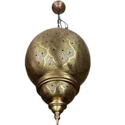 Moroccan Brass Wall Sconce - Round Decorative Lamp For Home D??cor - thumbnail 3