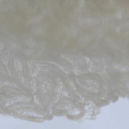 Handfelted Lampshade, Pendant Light, Lamp, White Hanging Felted Natural Wool & Lace Fabric - thumbnail 4