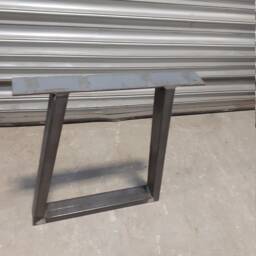 Chunky Trapezium Industrial Steel Dining Kitchen Table Legs 710mm Tall - Metal Box Frames 80mm X 40mm Pair - thumbnail 3