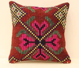 Kilim Lumbar Pillowcover 14x14 Turkish Textile Cushion Hand Made Decorative Home Design Throw Pillow Case Sofa Boho 4Obf-7