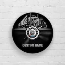 Unique Personalised Vinyl Record Wall Clock Handcrafted in Lithuania From Genuine German Vinyls Silent Clock, Perfect Gift For Music Lover - thumbnail 3