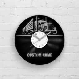 Unique Personalised Vinyl Record Wall Clock Handcrafted in Lithuania From Genuine German Vinyls Silent Clock, Perfect Gift For Music Lover - thumbnail 4