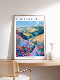 Peak District Travel Poster English Countryside Art Print - thumbnail 1