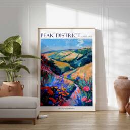 Peak District Travel Poster English Countryside Art Print - thumbnail 3