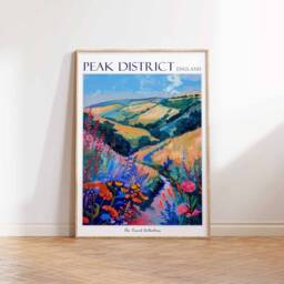 Peak District Travel Poster English Countryside Art Print - thumbnail 2