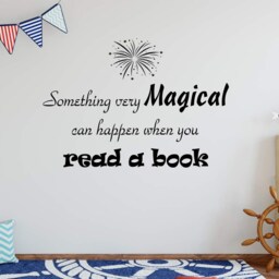 Vwaq Something Very Magical Can Happen When You Read A Book Classroom Reading Wall Decals - thumbnail 3