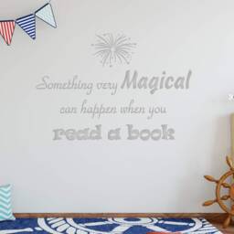 Vwaq Something Very Magical Can Happen When You Read A Book Classroom Reading Wall Decals - thumbnail 4