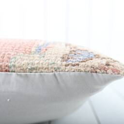Kilim Lumbar Pillow Cover - 12x24 Inch Turkish Anatolian Throw - thumbnail 4