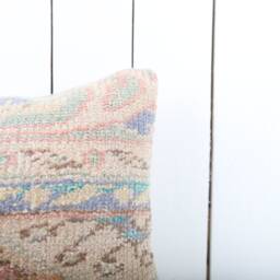 Kilim Lumbar Pillow Cover - 12x24 Inch Turkish Anatolian Throw - thumbnail 3