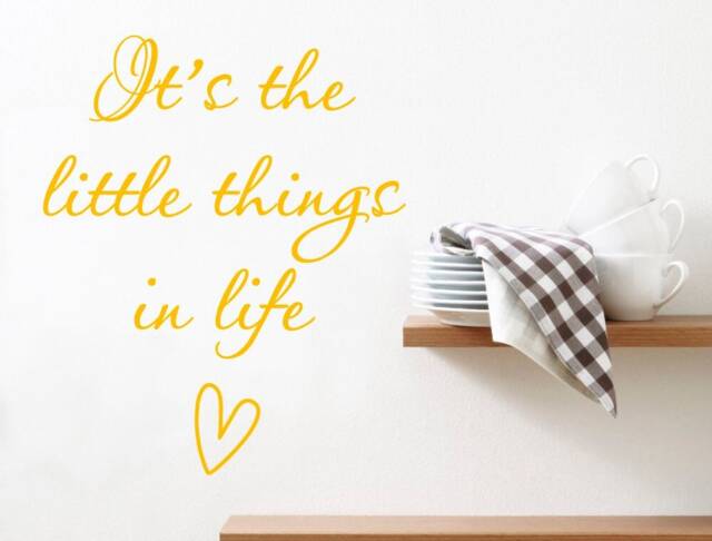 Its The Little Things in Life Wall Quote Sticker, Inspirational Quotes, Decal Quote, Sticker Living Room Art - image 1