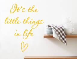Its The Little Things in Life Wall Quote Sticker, Inspirational Quotes, Decal Quote, Sticker Living Room Art