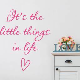 Its The Little Things in Life Wall Quote Sticker, Inspirational Quotes, Decal Quote, Sticker Living Room Art - thumbnail 3