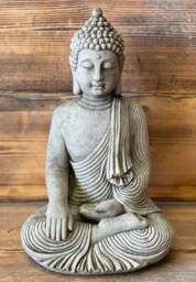 stone Garden Large Maze Robe Buddha Natural Gift Concrete Ornament - thumbnail 1