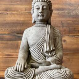 stone Garden Large Maze Robe Buddha Natural Gift Concrete Ornament - thumbnail 2