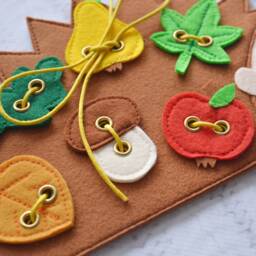 Felt Hedgehog Lacing Toy Montessori Educational Sensory Toy - thumbnail 2