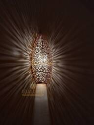 Handmade Moroccan Brass Wall Sconce Engraved Home Lighting