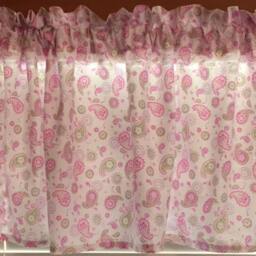 Sweet Paisley Window Valance ~ Soft Pastel Colors Girls Room Extra Wide 70 - thumbnail 2