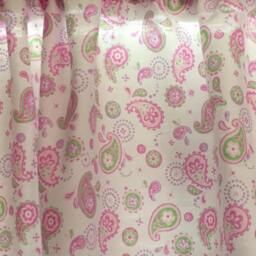 Sweet Paisley Window Valance ~ Soft Pastel Colors Girls Room Extra Wide 70 - thumbnail 3