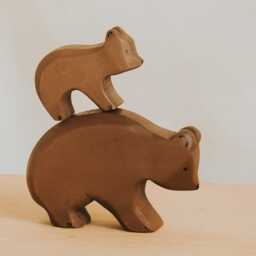 Wooden Bear, Animals, Bear Family, Waldorf Toys, Figure Animal, Eco-Friendly Animal Toys, Gift For Baby, Christmas Gift - thumbnail 2