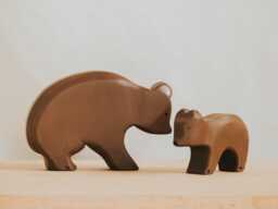 Wooden Bear, Animals, Bear Family, Waldorf Toys, Figure Animal, Eco-Friendly Animal Toys, Gift For Baby, Christmas Gift - thumbnail 1