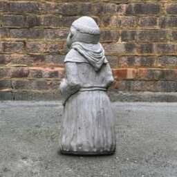 Gothic Monk Statue Concrete Gothic Garden Decoration Dark Humor Sculpture Yard Art Medieval Figurine Lawn Ornament - thumbnail 4