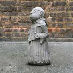 Gothic Monk Statue Concrete Gothic Garden Decoration Dark Humor Sculpture Yard Art Medieval Figurine Lawn Ornament - thumbnail 2