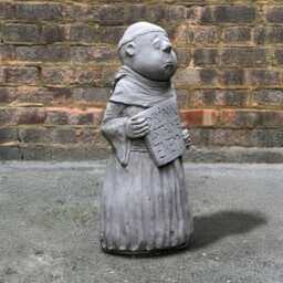 Gothic Monk Statue Concrete Gothic Garden Decoration Dark Humor Sculpture Yard Art Medieval Figurine Lawn Ornament - thumbnail 3
