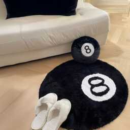 8 Ball Rug Stussy Pool Living Room Housewarming Gifts For Him Designer Decor Accent Dorm Cool Rugs - thumbnail 3
