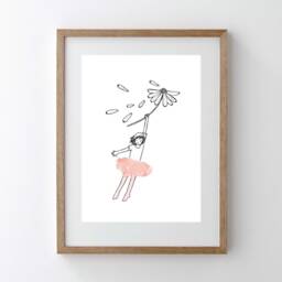 Little Girl Tutu Art Print, Dream Away Artwork - Digital Download - thumbnail 2