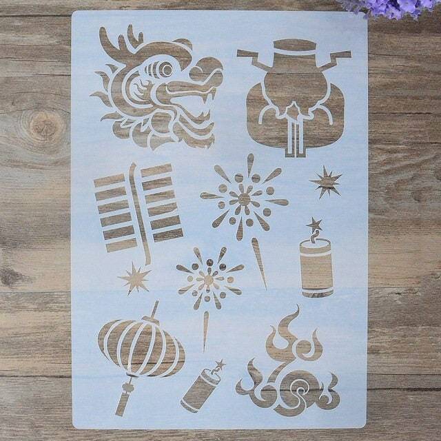 Celebration Stencils Diy Scrapbooking - Happy Birthday Template Stencil Wall Painting Decor - 16210-A - image 1