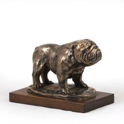 Bulldog, Dog Wooden Base Statue, Limited Edition, Artdog - thumbnail 1