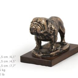 Bulldog, Dog Wooden Base Statue, Limited Edition, Artdog - thumbnail 4