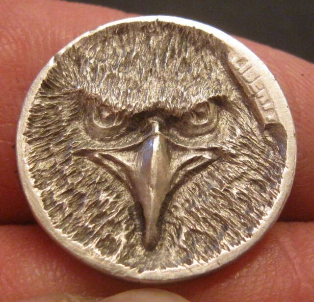 Deep Carved Hobo Nickel, Eagle #7