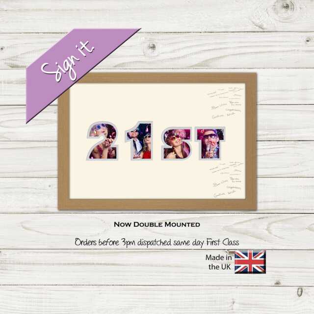 21st Photo Frame Word Birthday Signing Special Gift Signing-870D By Photos in A Word - image 1