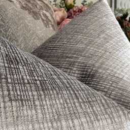 Luxury Taupe Cushion Cover, Velvet Throw Pillow Cover For Sofa Or Bed, Designer Osamu Harlequin Fabric - Double Sided - thumbnail 3