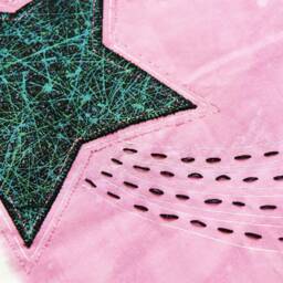 Hand Dyed Shooting Star Pillow Cover Set Applique Embroidery Cushions - thumbnail 4