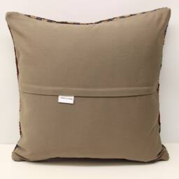 Handmade Turkish Kilim Pillow Cover, Wool & Cotton, 20x20 - thumbnail 4