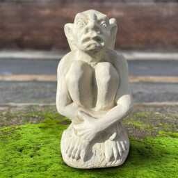 Concrete Gargoyle Statue Gothic Garden Sculpture Stone Ornament Fantasy Cement Figure Mythical Creature Decor Gift - thumbnail 3