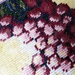 Completed Cross Stitch Framed Embroidery Gobelin Red Wine Bottle Grape, Home Needlecraft Decoration, Finished Picture Wall Decor - thumbnail 2