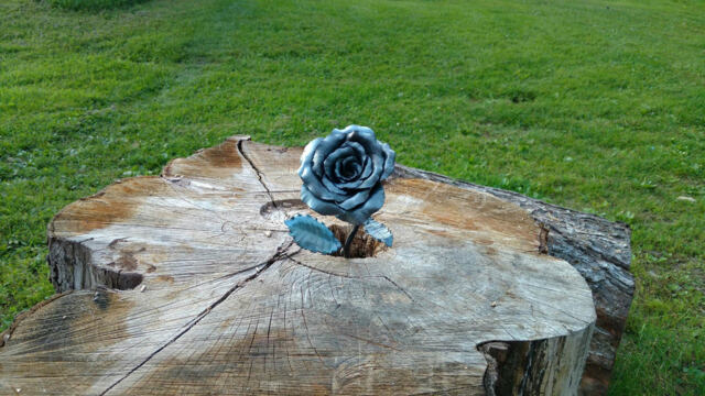 Handmade Metal Rose - image 1