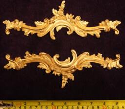 Pair Gilt Or White French Style Decorative Wall Furniture Moulding Pediment Onlay Applique Plastic Decoration - thumbnail 1