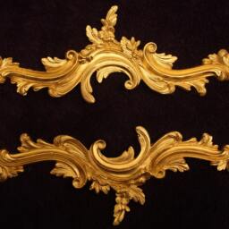 Pair Gilt Or White French Style Decorative Wall Furniture Moulding Pediment Onlay Applique Plastic Decoration - thumbnail 2