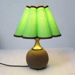 Handmade Scallop Light Green Lamp Ceramic Base, Home Decor - thumbnail 1