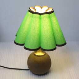 Handmade Scallop Light Green Lamp Ceramic Base, Home Decor - thumbnail 4