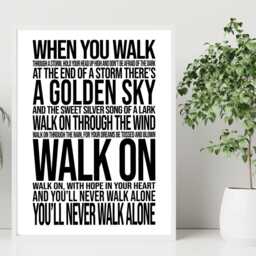 Ynwa - Black - Liverpool Football Wall Print Home Decor Gift Bespoke Poster A5 A4 A3 Framed - thumbnail 2
