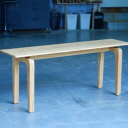 Solid Wood Bench - Handcrafted Wooden Made From Japanese Pagoda Tree - thumbnail 2