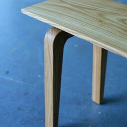 Solid Wood Bench - Handcrafted Wooden Made From Japanese Pagoda Tree - thumbnail 3